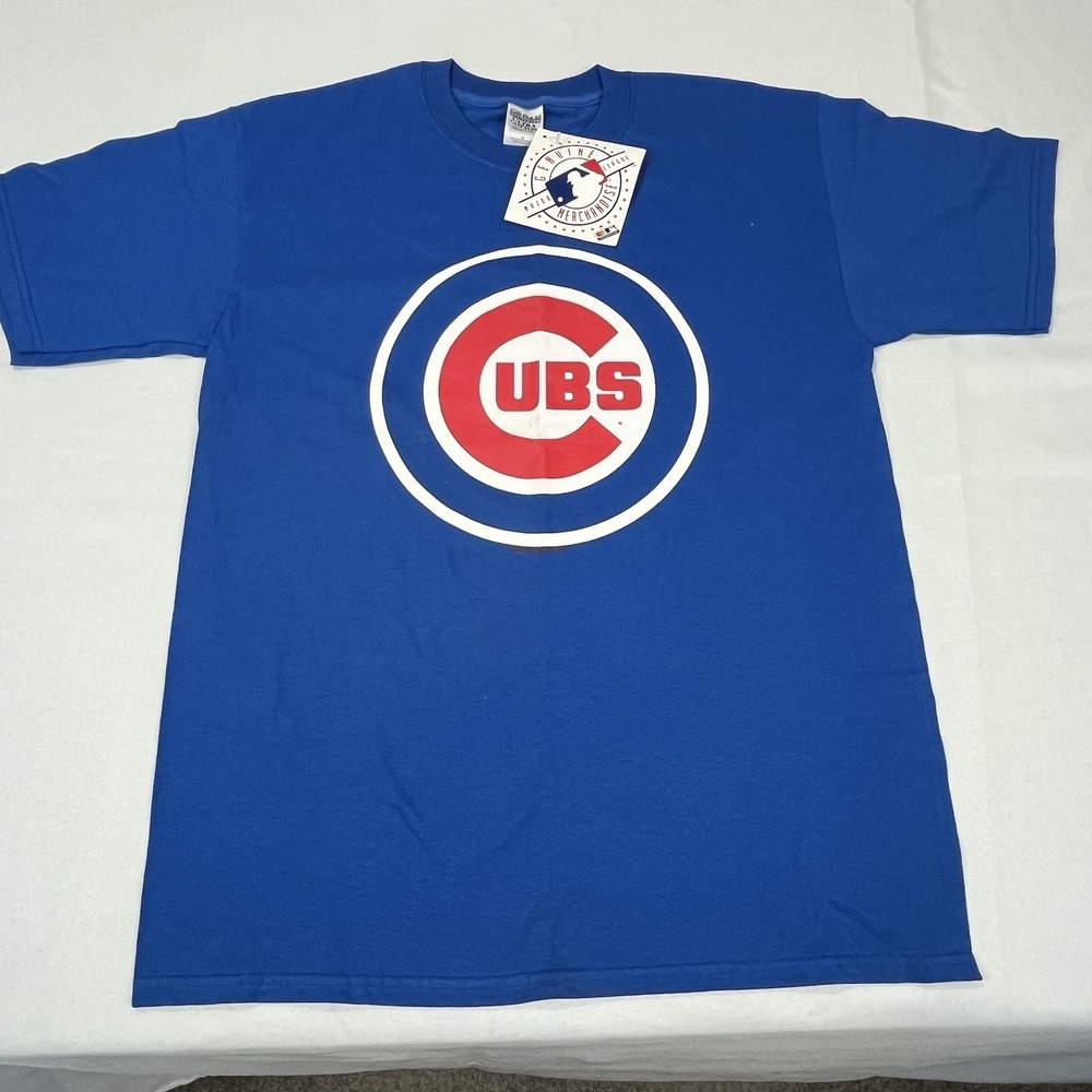 Chicago Cubs VTG 2003‎ Big Logo T-Shirt Men's Size Large Blue